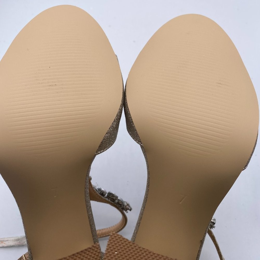 FSJ T-Strap Open Toe Sandals Rhinestones - Picture 7 of 10